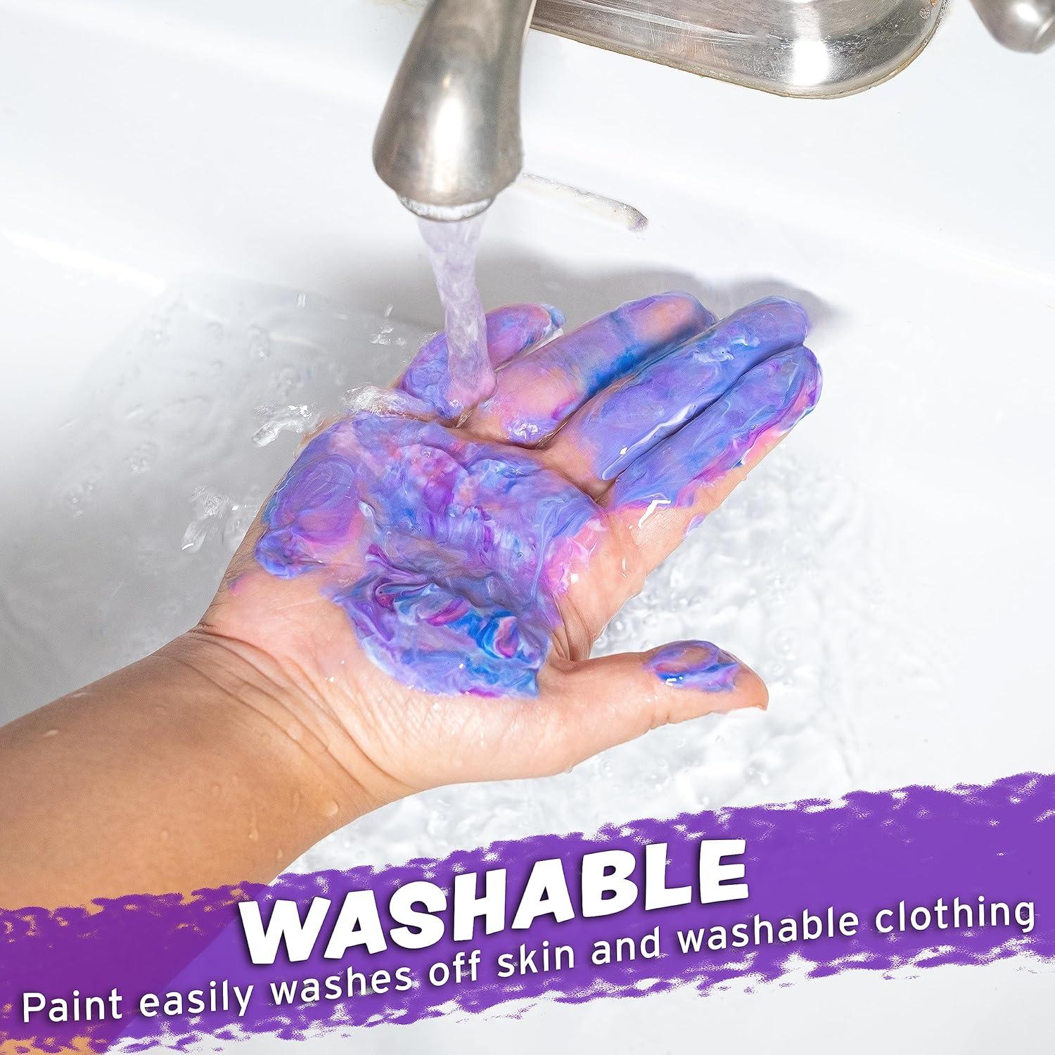 Pintura de Dedos Lavable Imagination Works 8 Colores 16 Oz