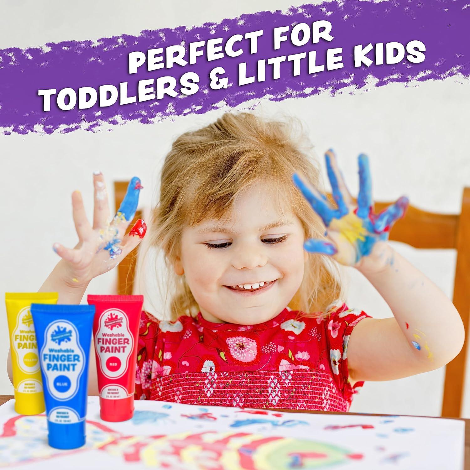 Pintura de Dedos Lavable Imagination Works 8 Colores 16 Oz