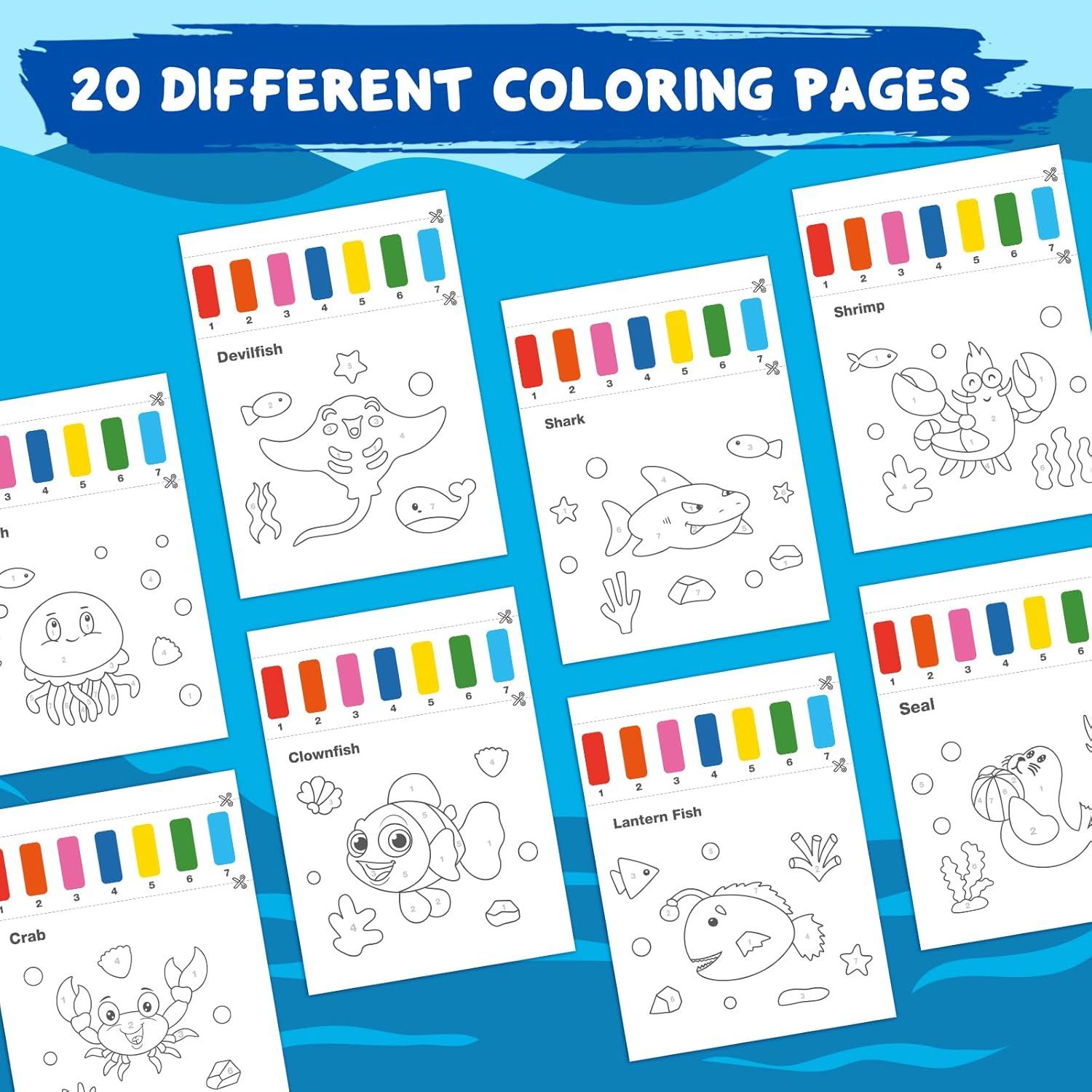 Set de Pintura de Acuarela para Niños FEREDO KIDS - Mundo Marino