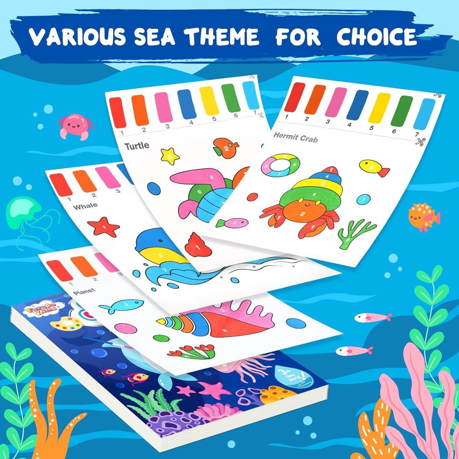 Set de Pintura de Acuarela para Niños FEREDO KIDS - Mundo Marino