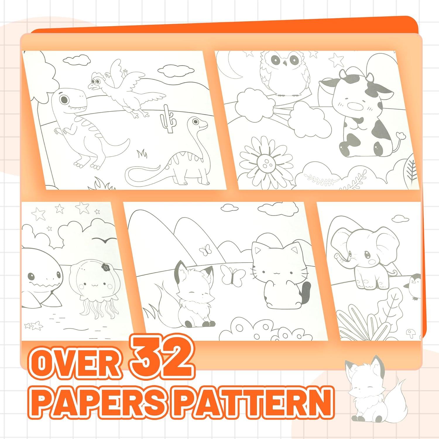 Conjunto de Pintura Acuarela YPLUS para Niños - 20 Páginas