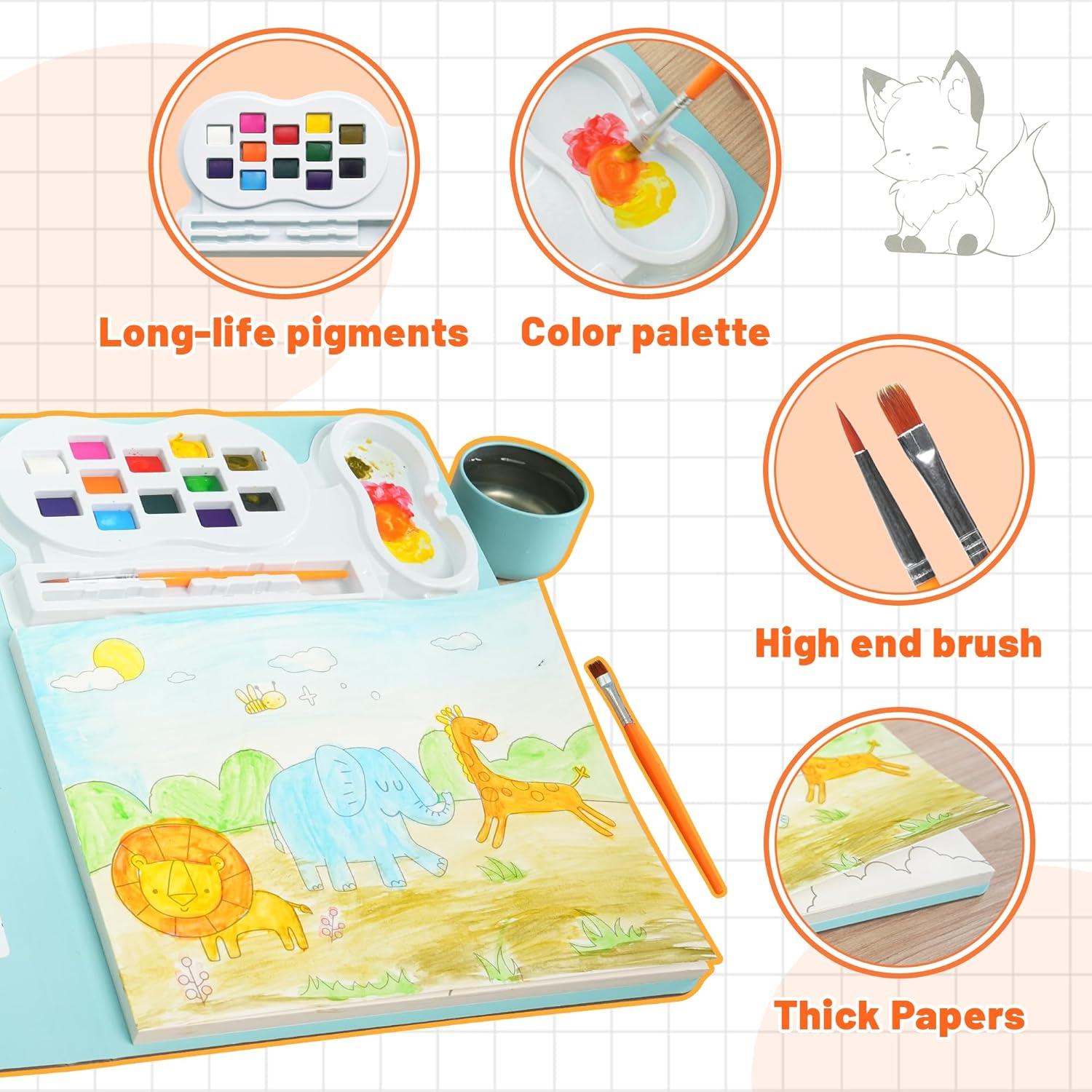Conjunto de Pintura Acuarela YPLUS para Niños - 20 Páginas