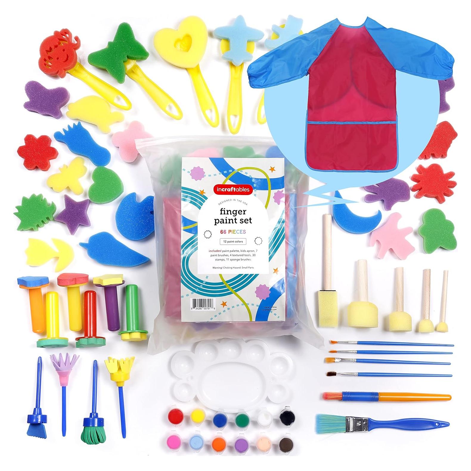 Juego de Pintura Lavable Incraftables - 65 Piezas No Tóxicas