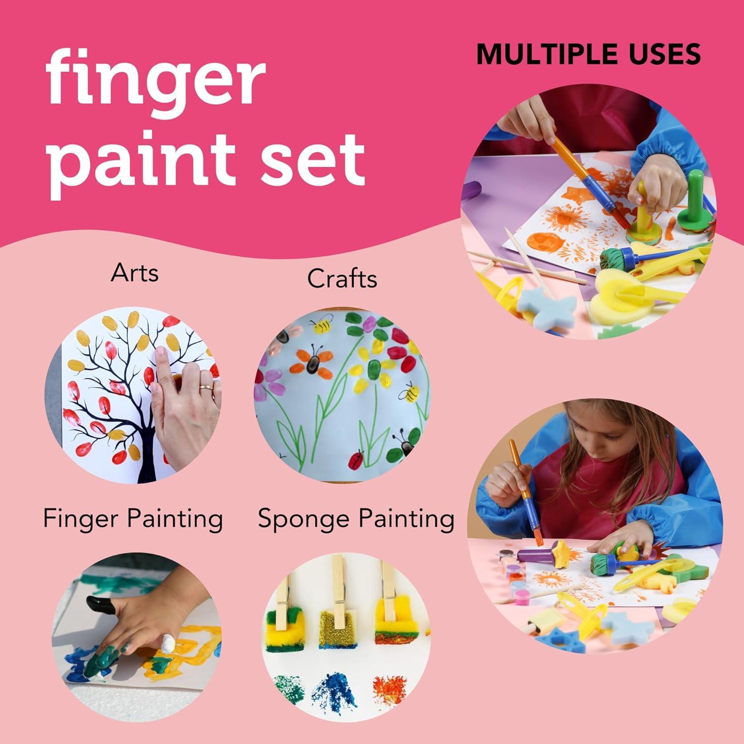 Juego de Pintura Lavable Incraftables - 65 Piezas No Tóxicas