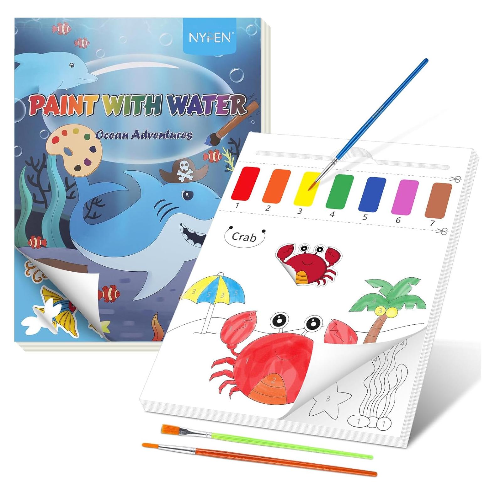 Libro de Pintar con Agua NYPEN Vida Marina para Niños