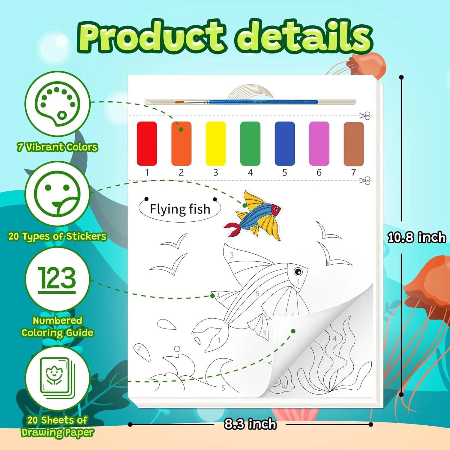 Libro de Pintar con Agua NYPEN Vida Marina para Niños