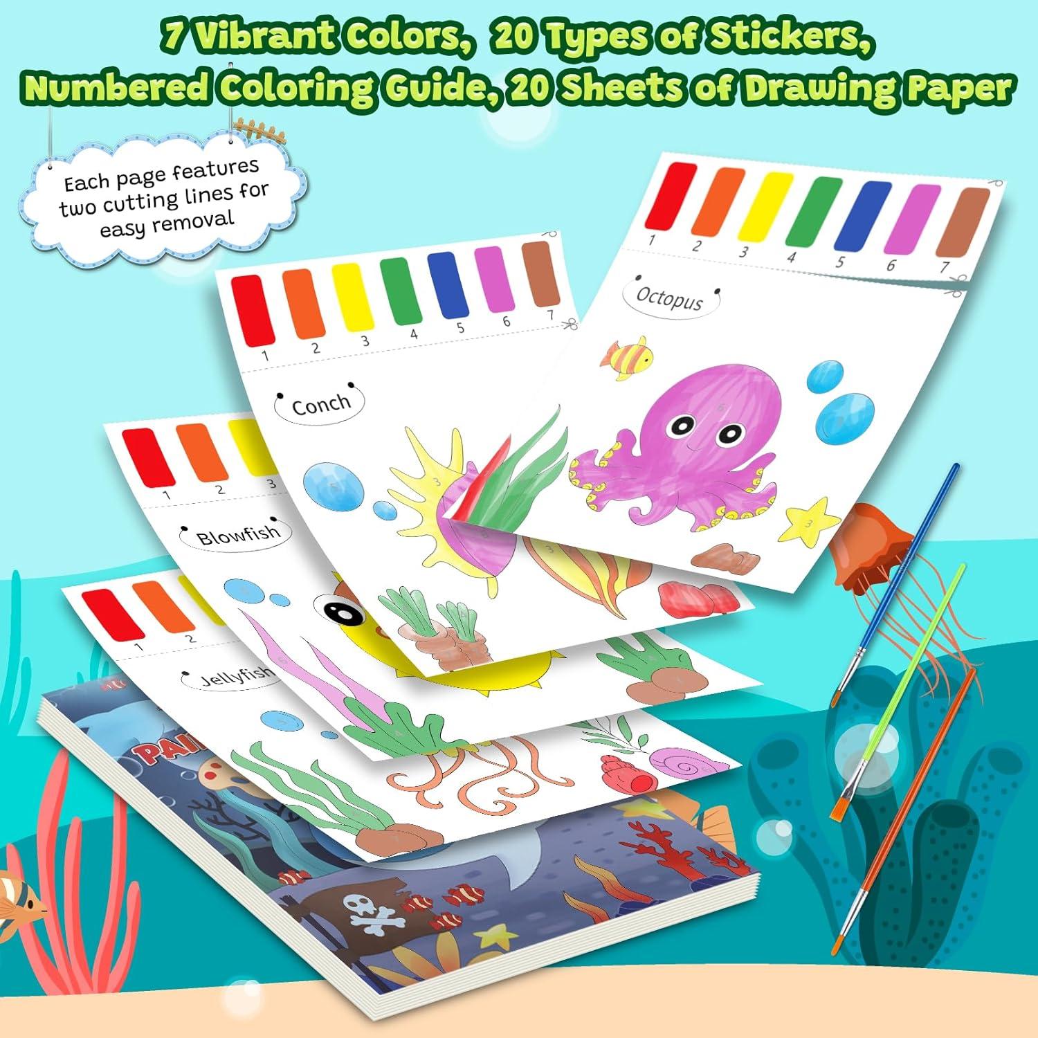 Libro de Pintar con Agua NYPEN Vida Marina para Niños