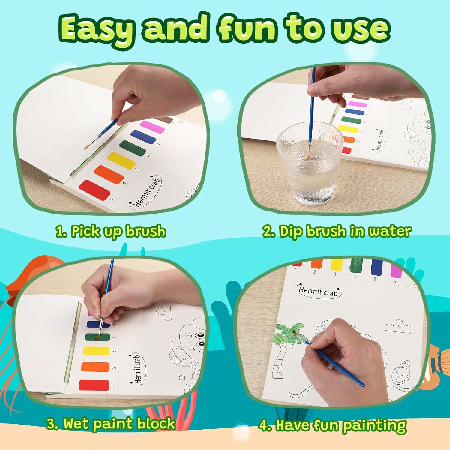 Libro de Pintar con Agua NYPEN Vida Marina para Niños