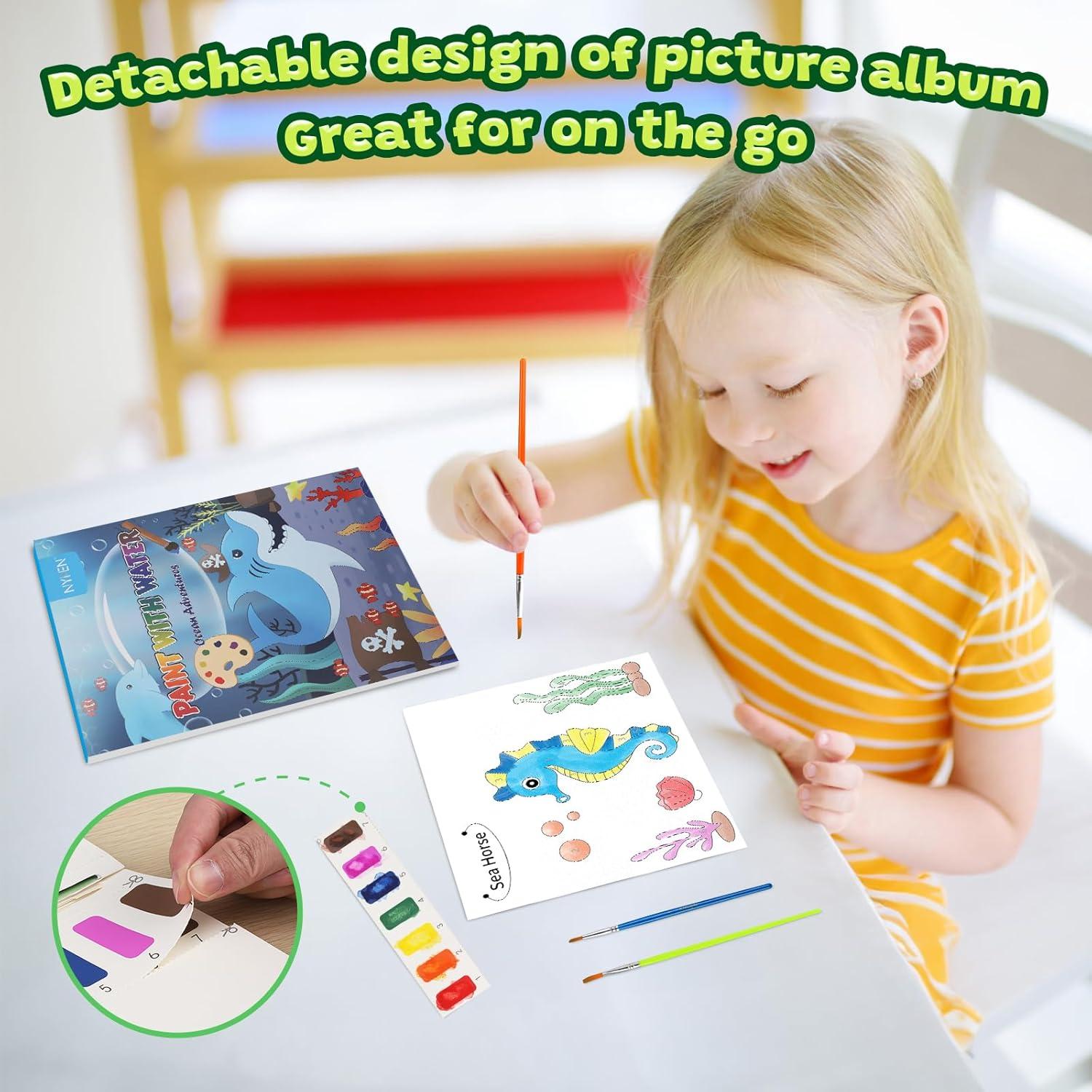 Libro de Pintar con Agua NYPEN Vida Marina para Niños