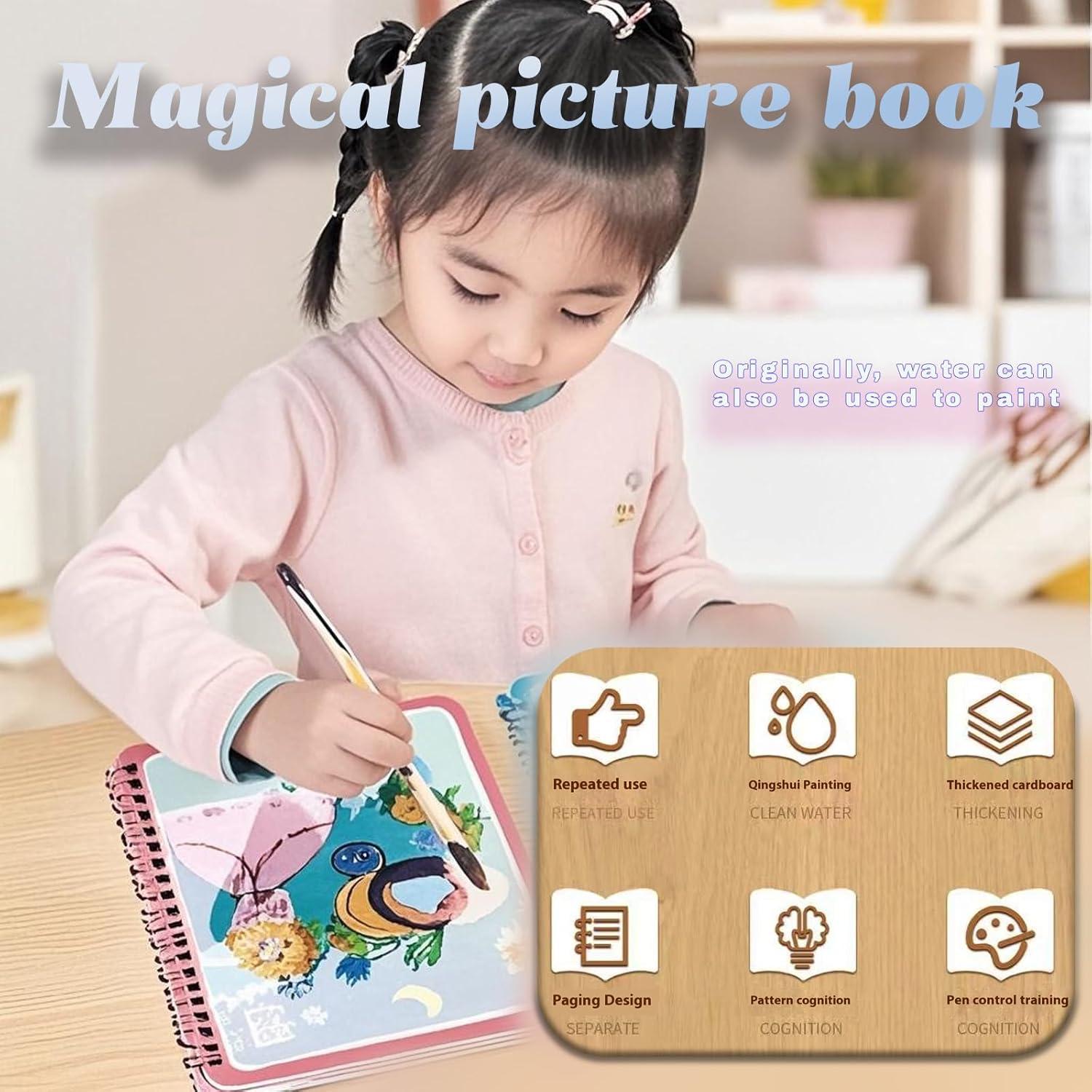 Libro Mágico de Agua NYXTOB 8 Temas para Niños 1-3 Años