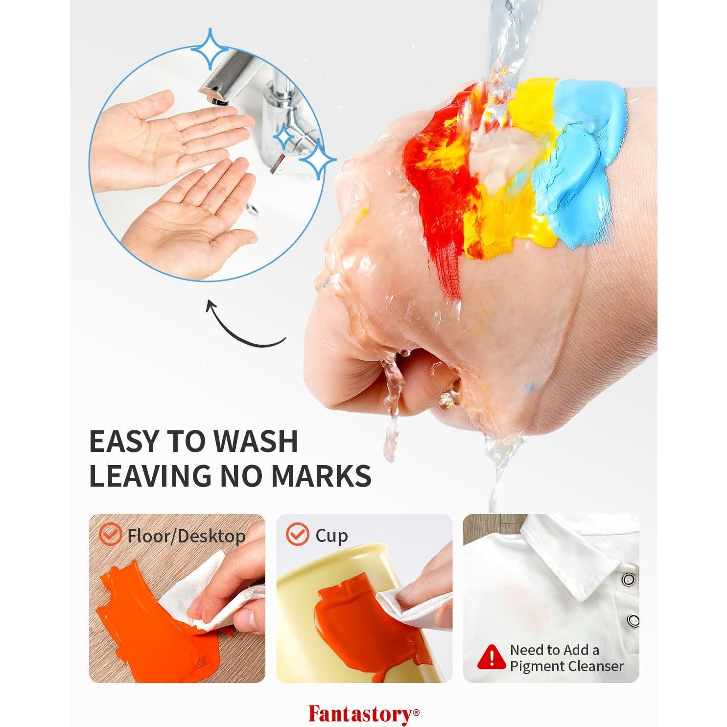 Pintura Tempera Lavable Fantastory 32 Colores 60 ml Niños