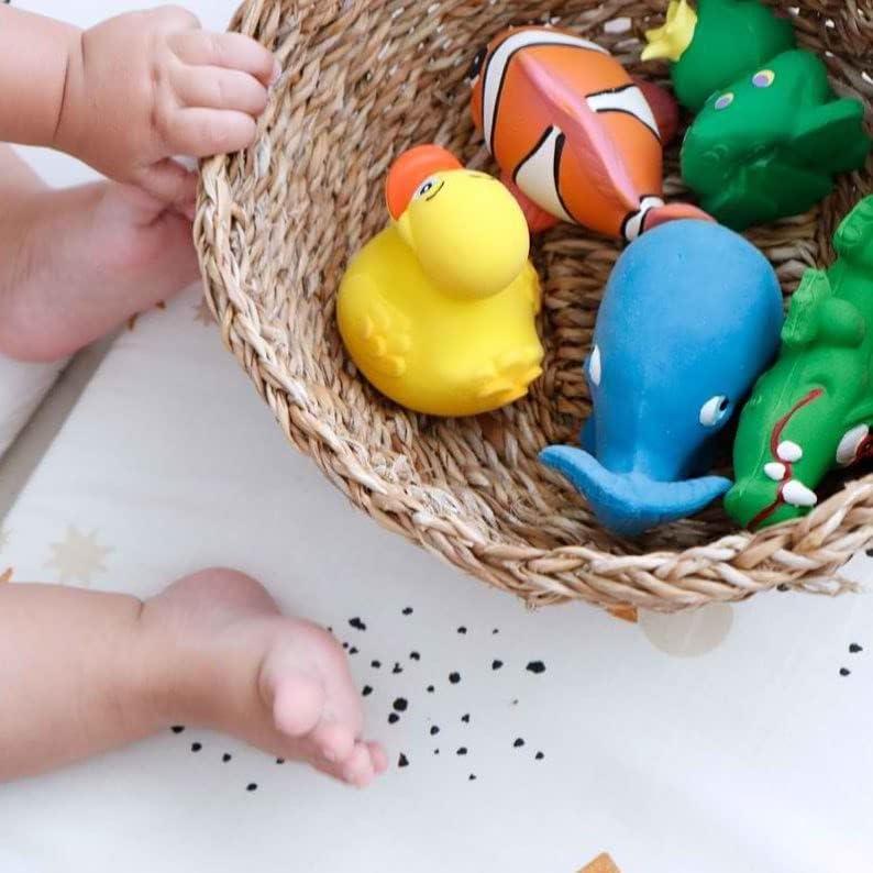 Pato Chirriante Lanco 100% Caucho Natural Ecológico 8cm