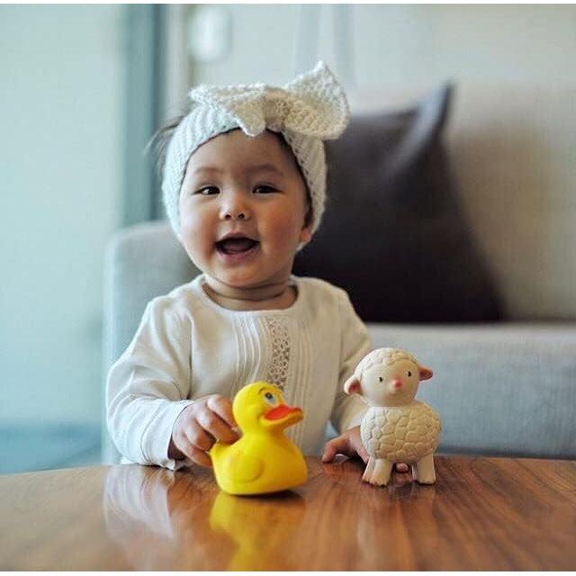 Pato Chirriante Lanco 100% Caucho Natural Ecológico 8cm