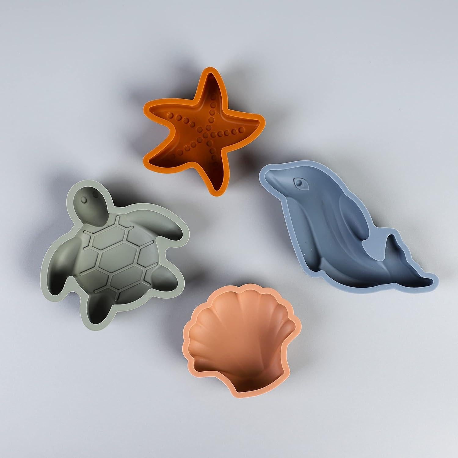 Conjunto de Juguetes de Playa BLUE GINKGO - Silicona Azul