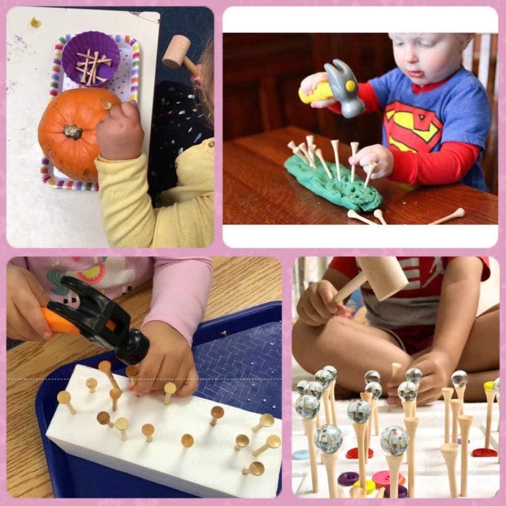 Juguete Educativo Martillo de Madera KIHACO con 30 Clavos