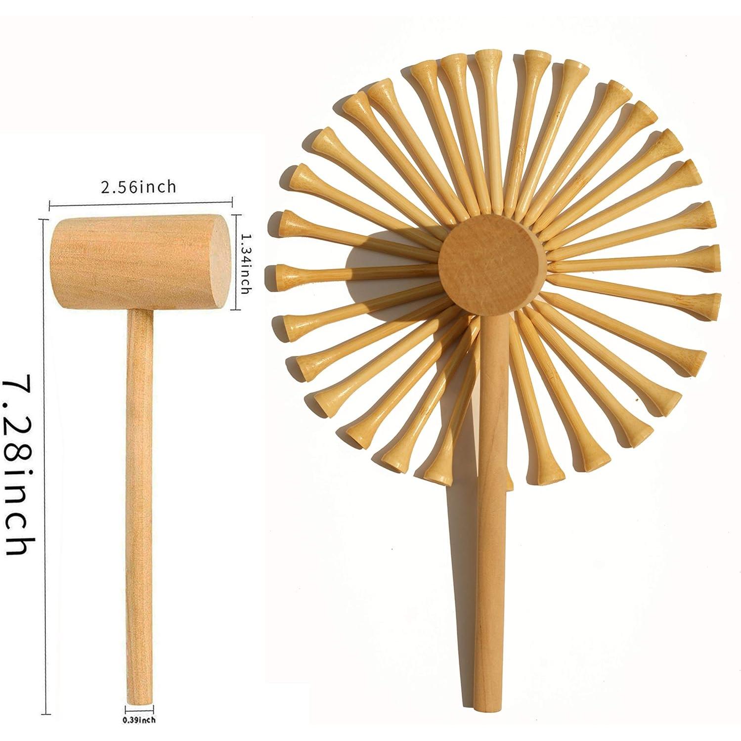 Juguete Educativo Martillo de Madera KIHACO con 30 Clavos