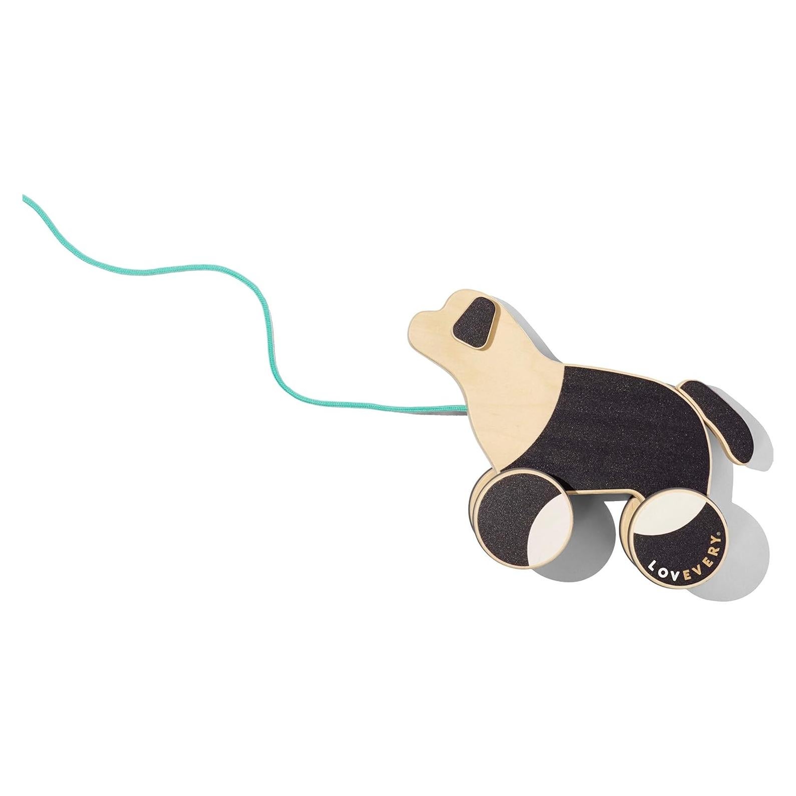 LOVEVERY Perro Tirador de Madera Sostenible 24.1x7.6x18 cm