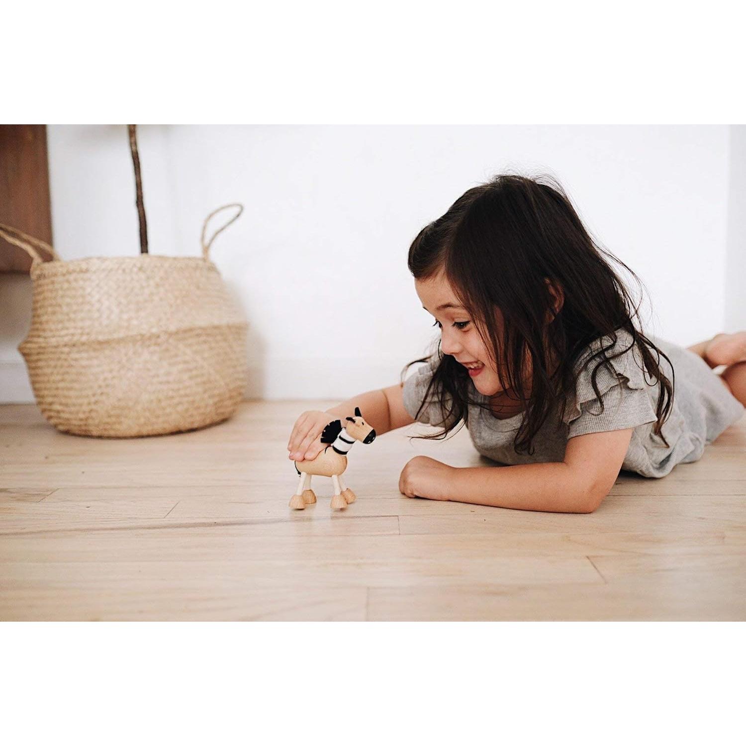 Juguete de Madera Cebra Anamalz 12.7x17.8x22.9cm para Niños