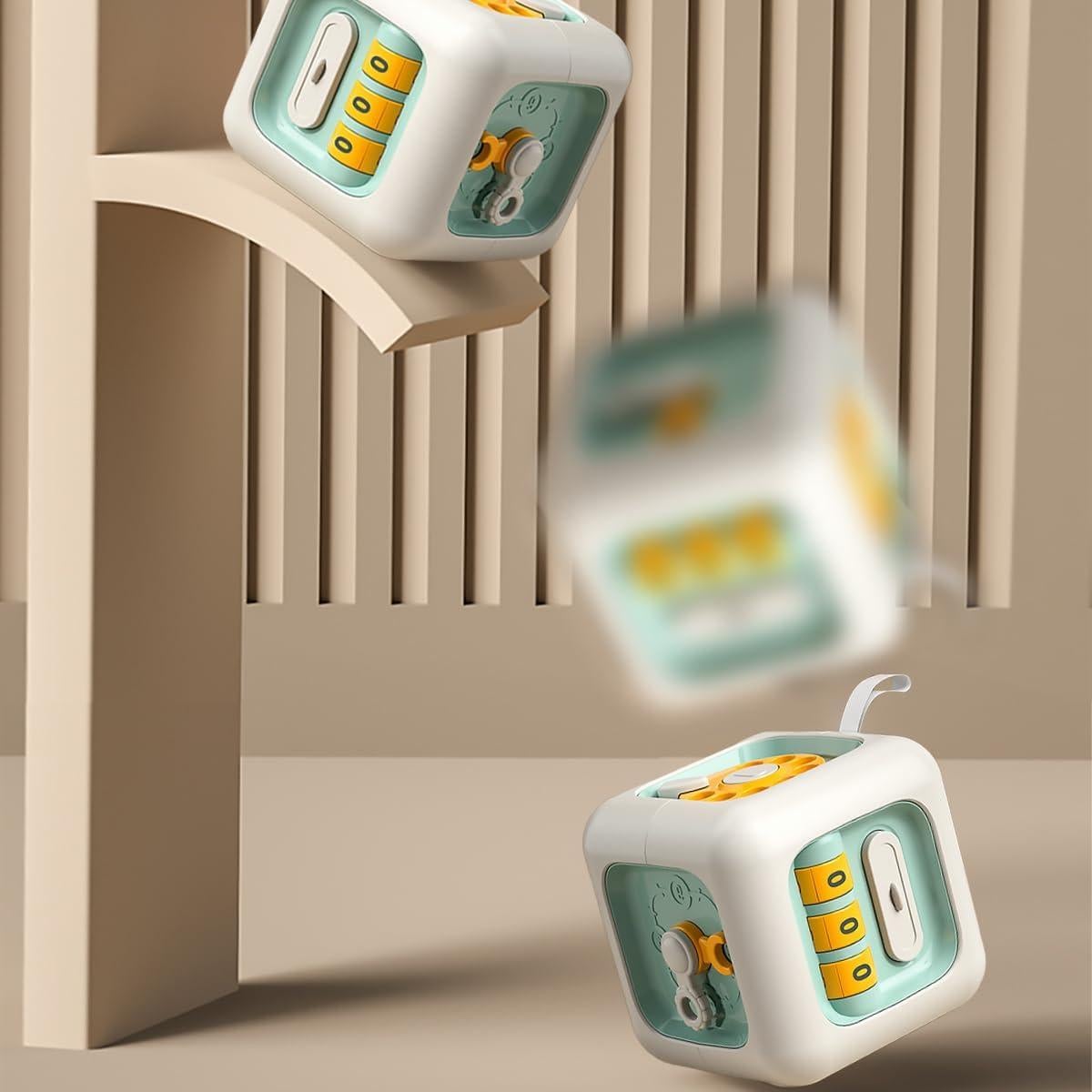 Cubo de Actividad Montessori Verde ZhildChen 6 en 1 para Niños