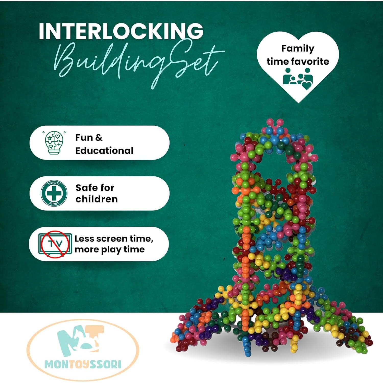 Set de 200 Bloques de Construcción Montessori - Juguetes STEM