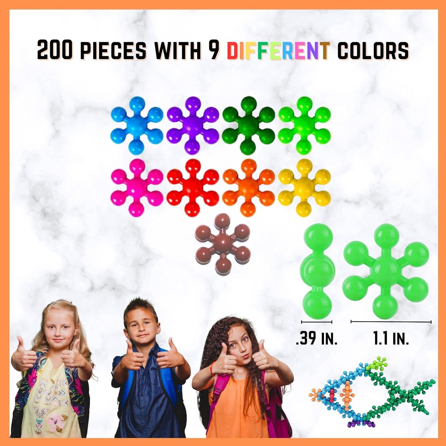 Set de 200 Bloques de Construcción Montessori - Juguetes STEM