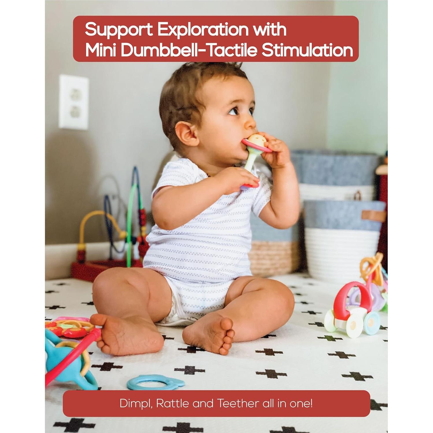 Mini Mancuernas de Dentición BaBeloved para Bebés 0-6 Meses