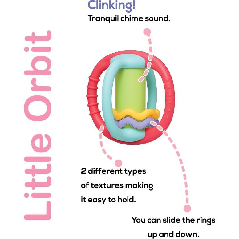 Juguete de Dentición BaBeloved Little Orbit para Bebés 0-12 Meses