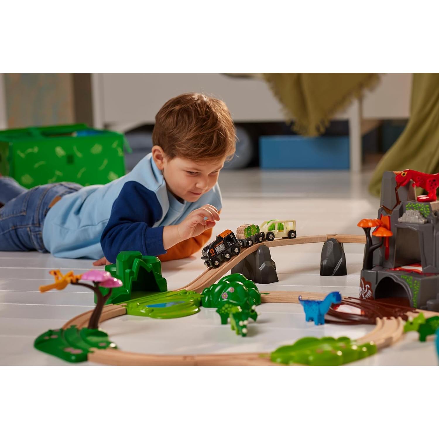 Conjunto Deluxe de Dinosaurios BRIO World - 44 Piezas