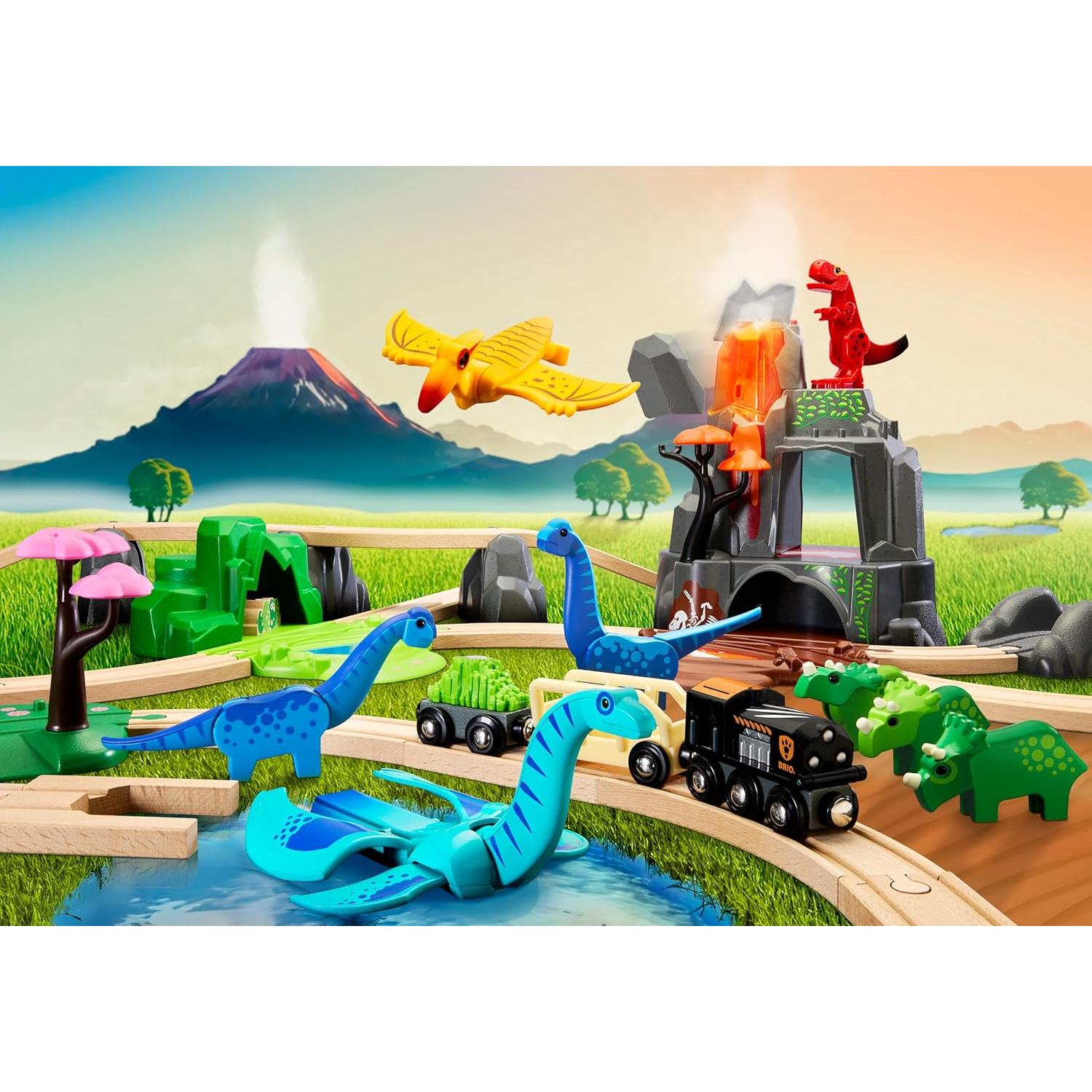Conjunto Deluxe de Dinosaurios BRIO World - 44 Piezas
