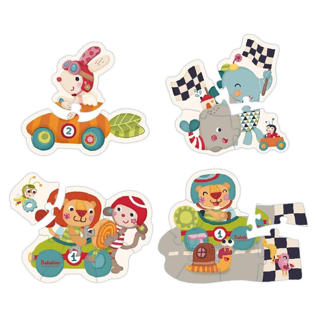 Rompecabezas de Figuras de Carreras Bababoo | 4 Piezas | 20.32x15.24 cm