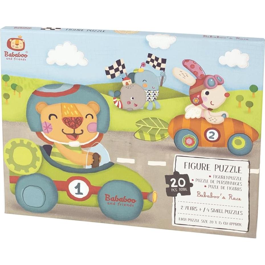 Rompecabezas de Figuras de Carreras Bababoo | 4 Piezas | 20.32x15.24 cm