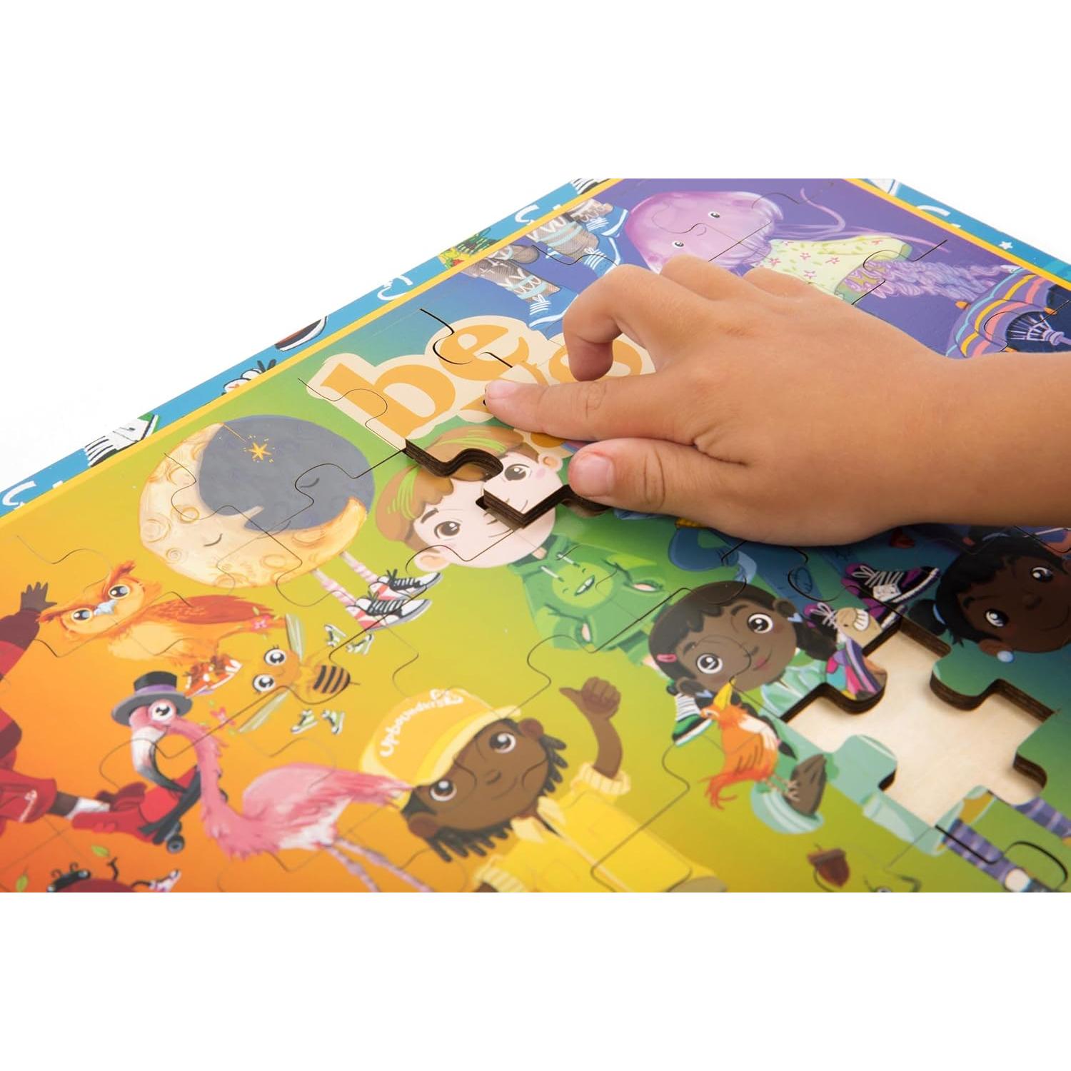 Rompecabezas de Madera FSC 48 Piezas Upbounders Be You Rainbow Kicks