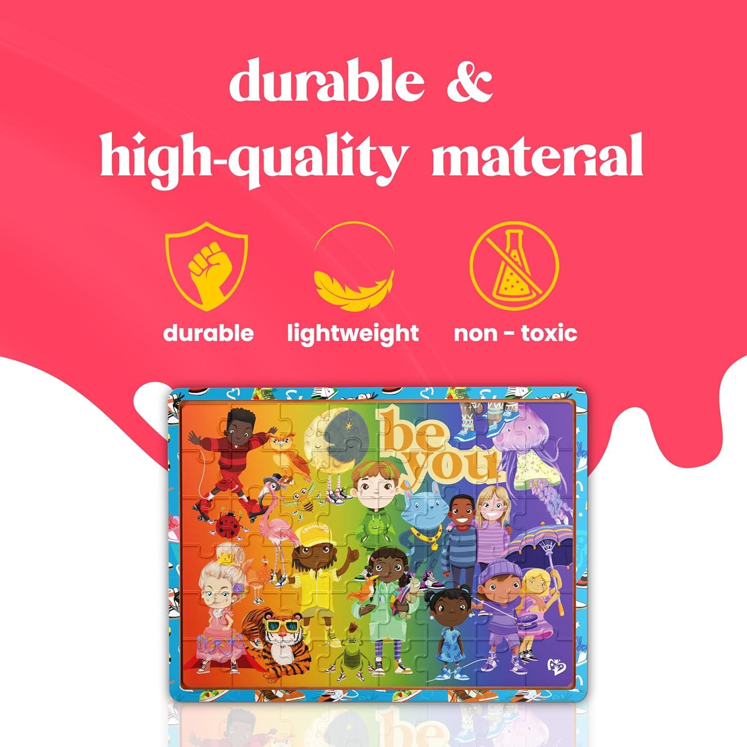 Rompecabezas de Madera FSC 48 Piezas Upbounders Be You Rainbow Kicks