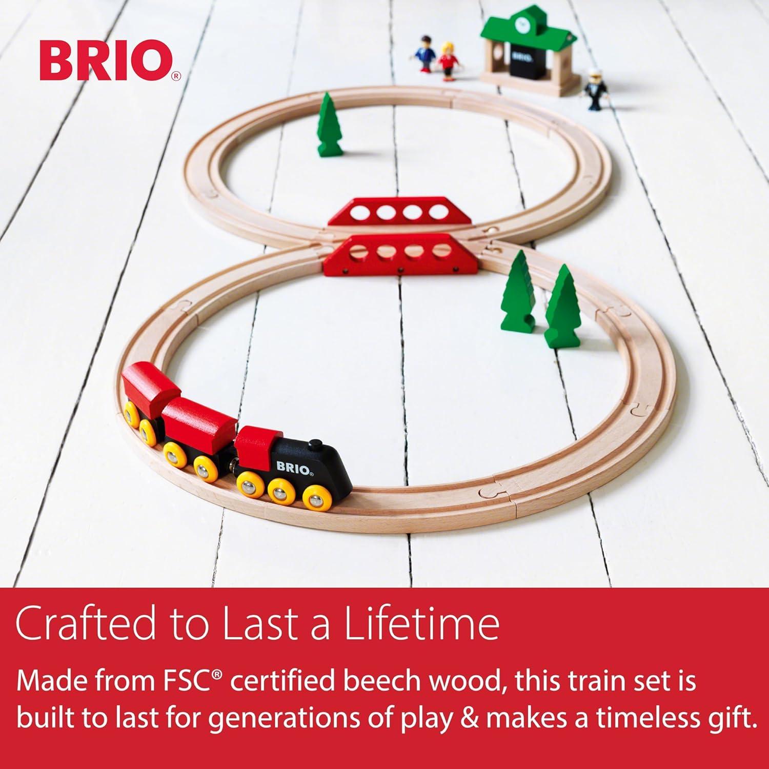 Conjunto de Tren de Madera BRIO 33028 Figura 8 22 Piezas