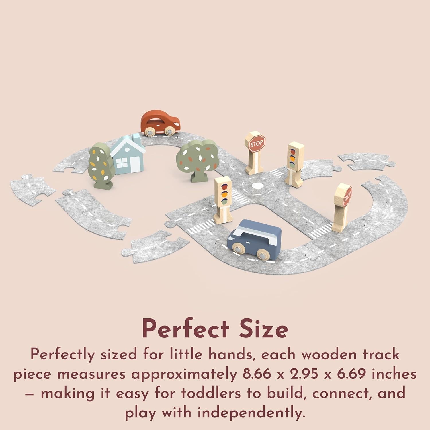 Juego de Pista de Autos de Madera Speedy Monkey - Rompecabezas Educativo