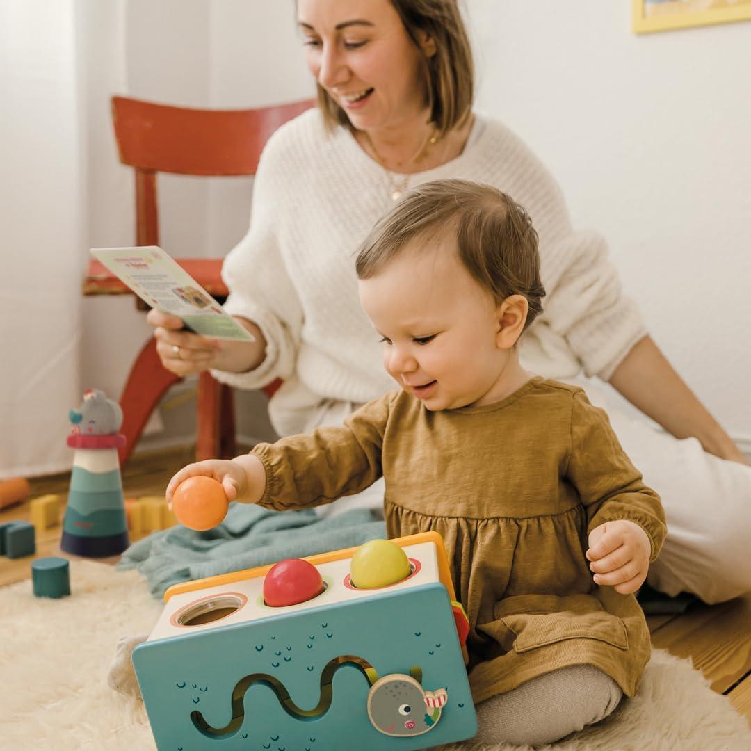 Juguete de Golpear y Rodar Bababoo Castillo de Madera 22.86 cm