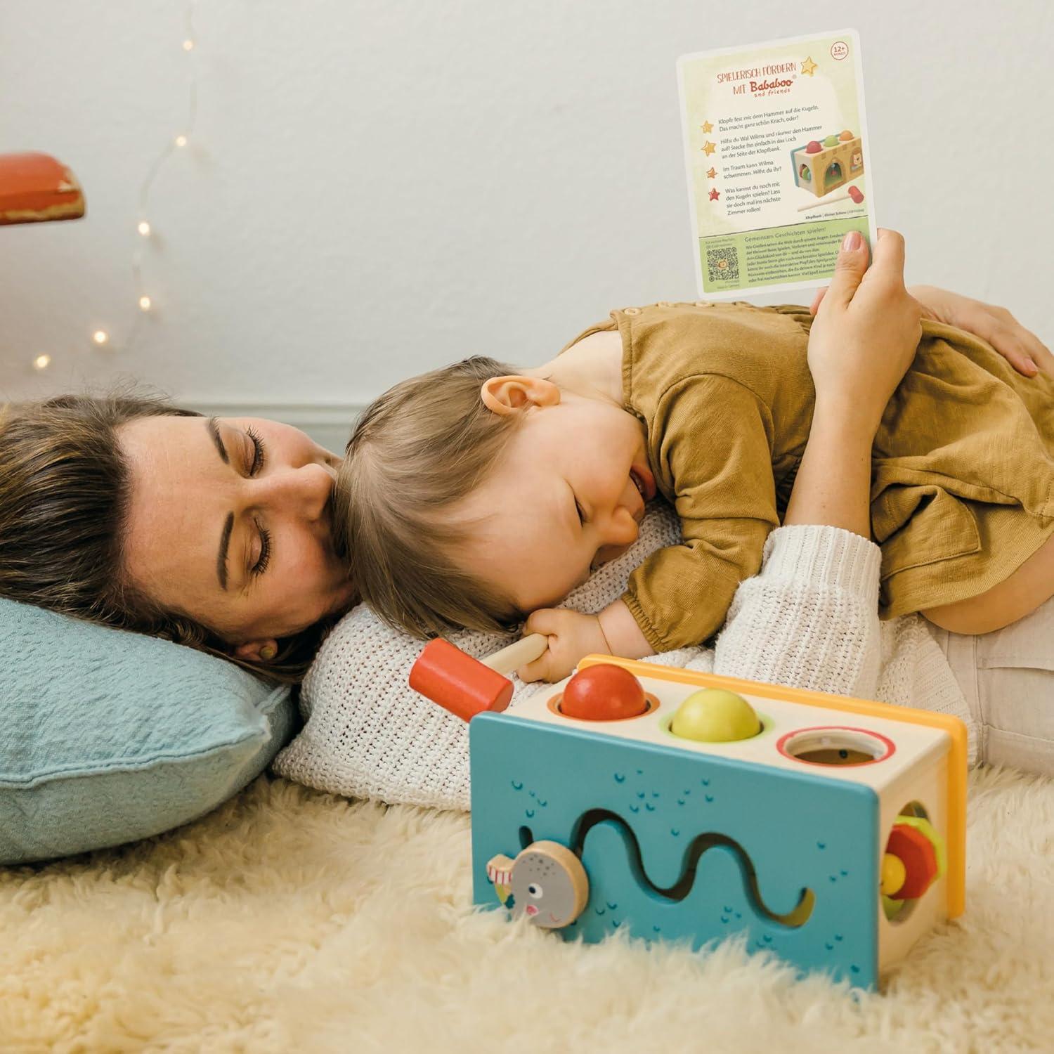 Juguete de Golpear y Rodar Bababoo Castillo de Madera 22.86 cm