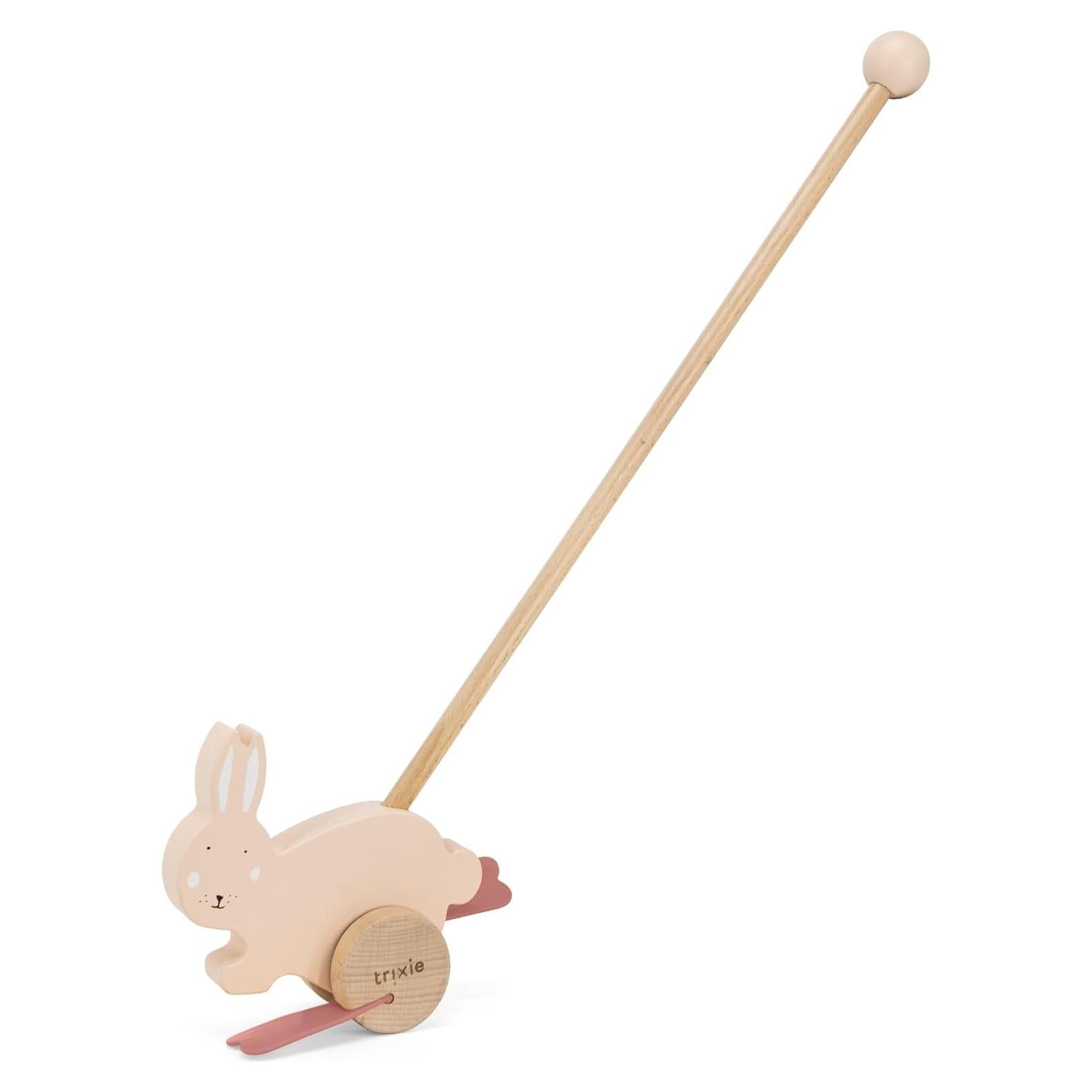 Juguete de empuje de madera Trixie Sra. Conejo - 38x8.5x58.5 cm