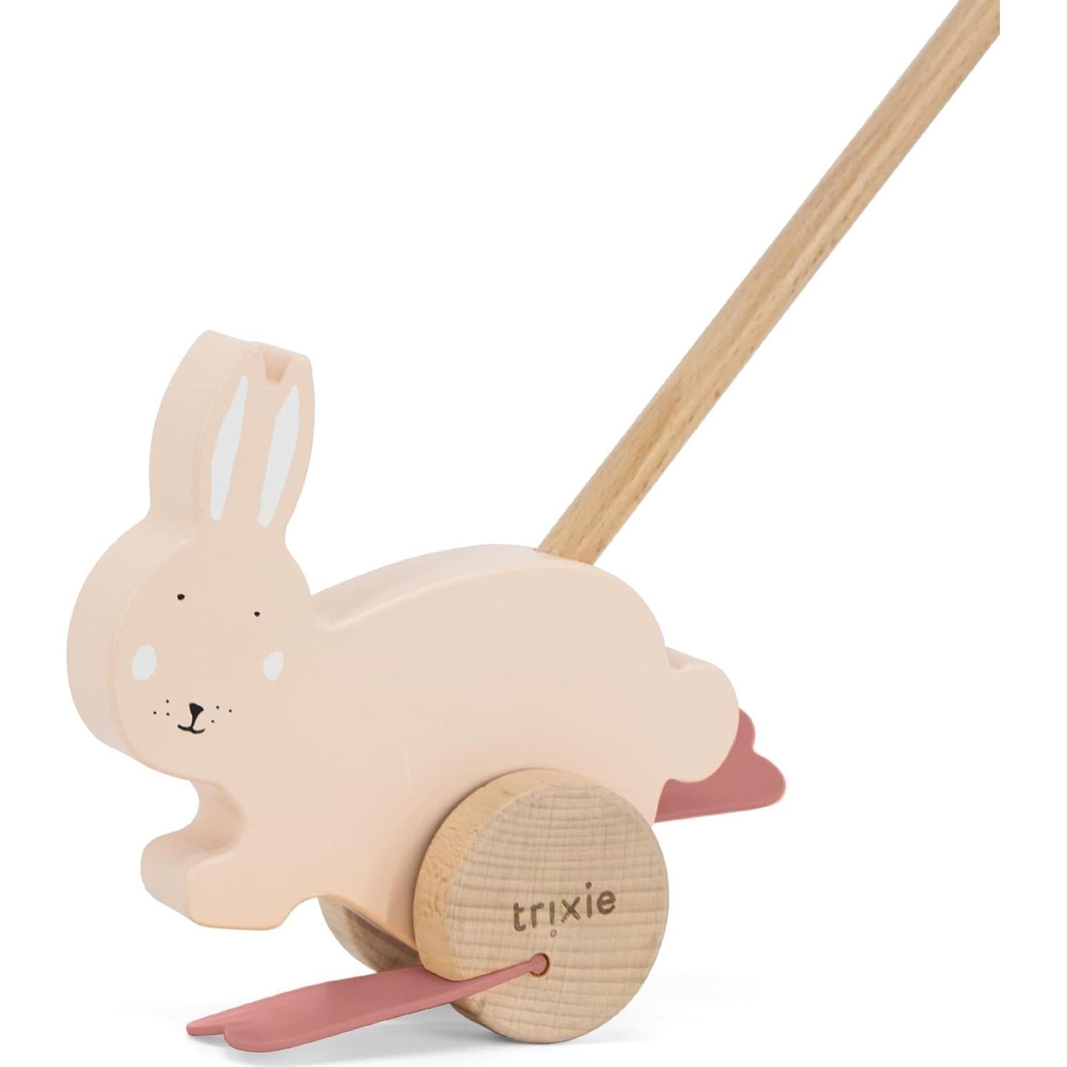 Juguete de empuje de madera Trixie Sra. Conejo - 38x8.5x58.5 cm