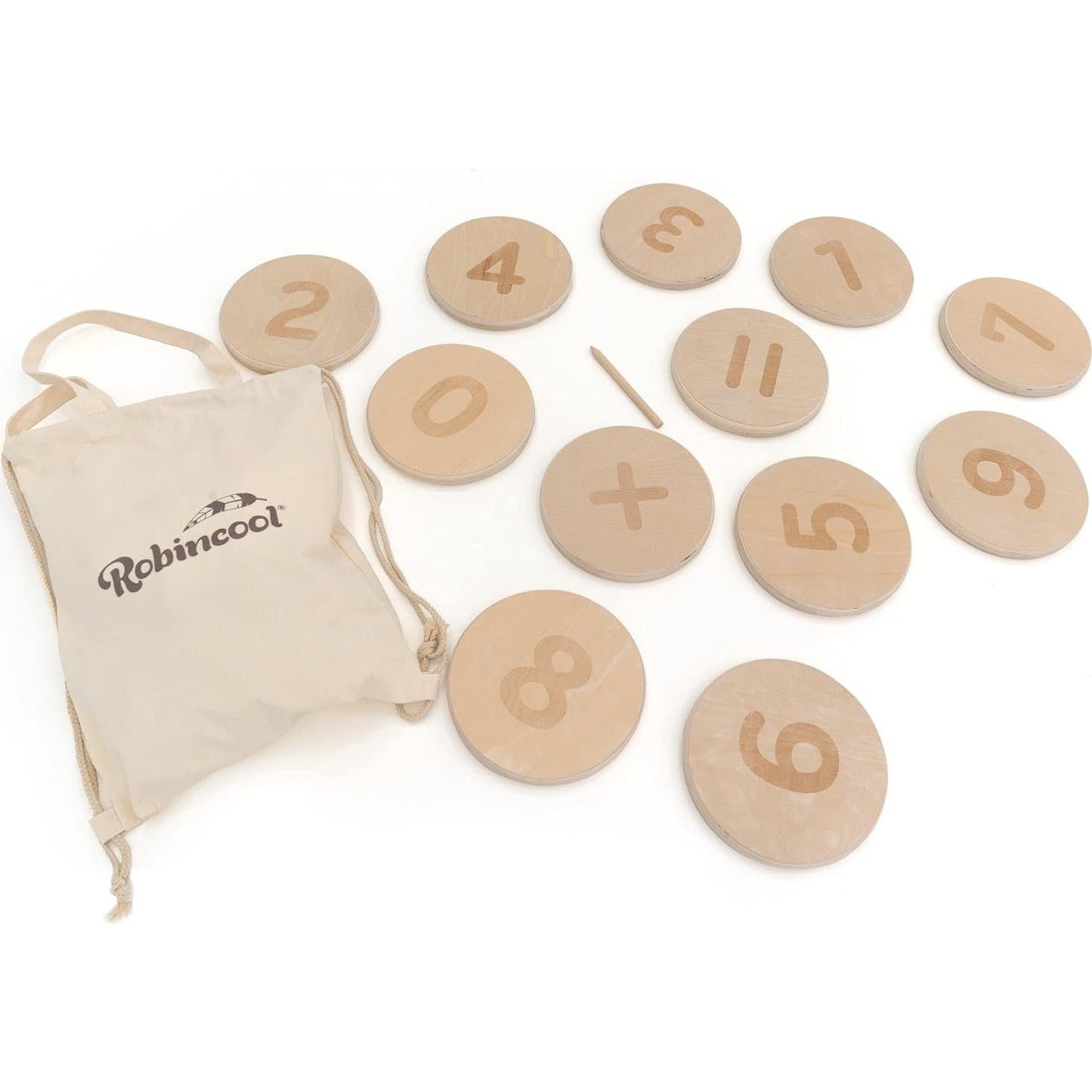 Conjunto de Texturas Montessori Robincool - Fichas de Madera 20 cm