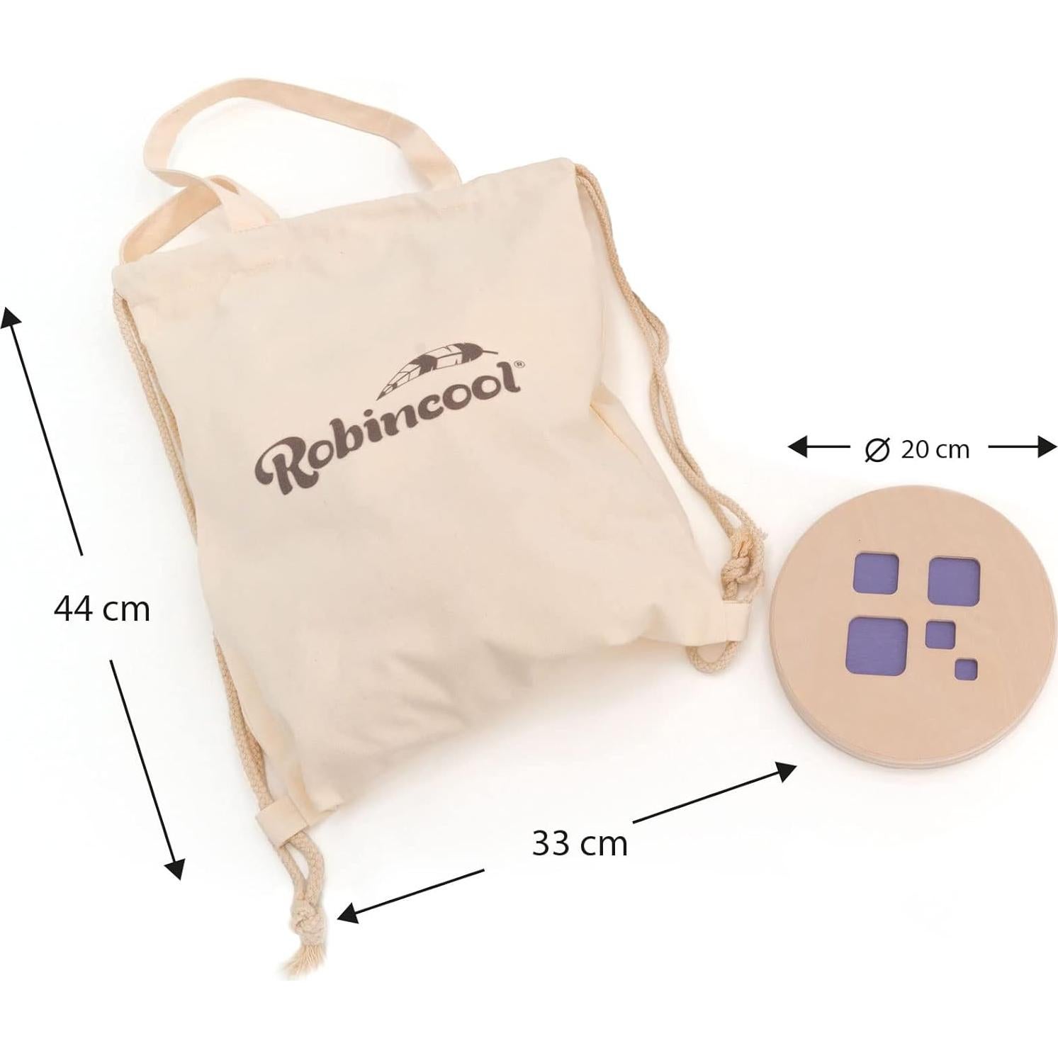 Conjunto de Texturas Montessori Robincool - Fichas de Madera 20 cm