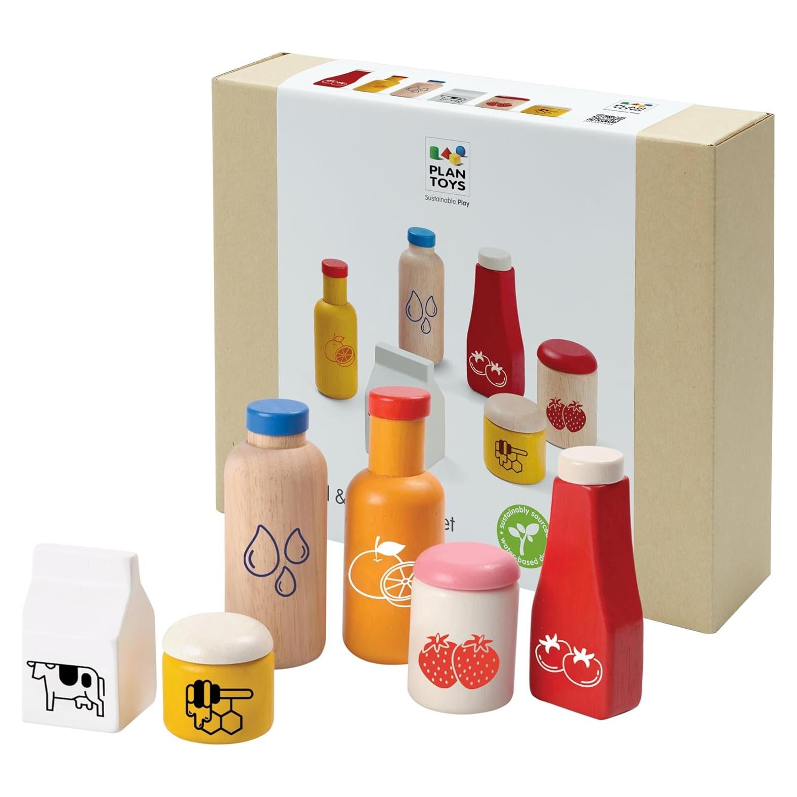 Juego de Comida de Madera PlanToys para Niños 6 Piezas