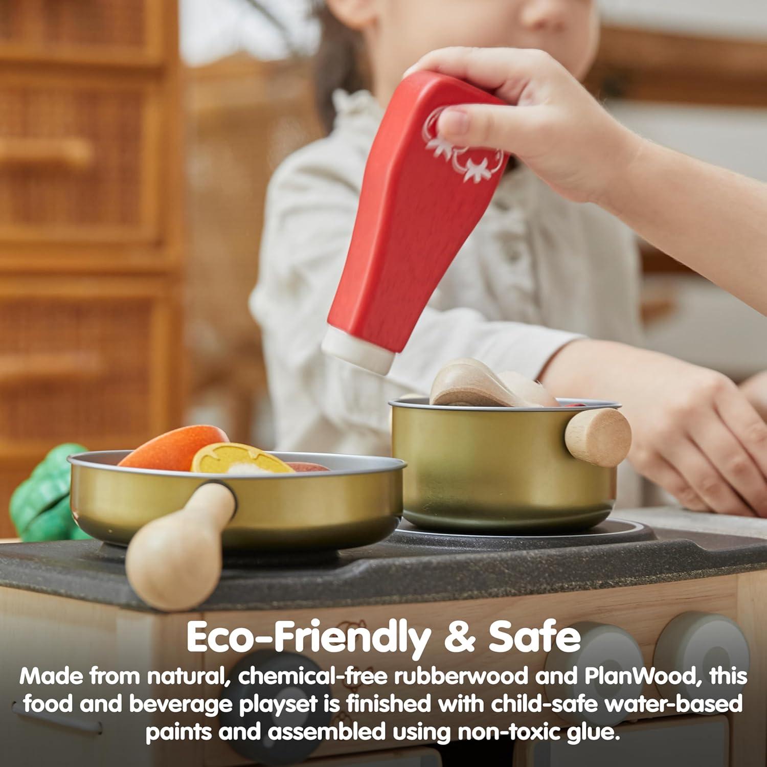 Juego de Comida de Madera PlanToys para Niños 6 Piezas