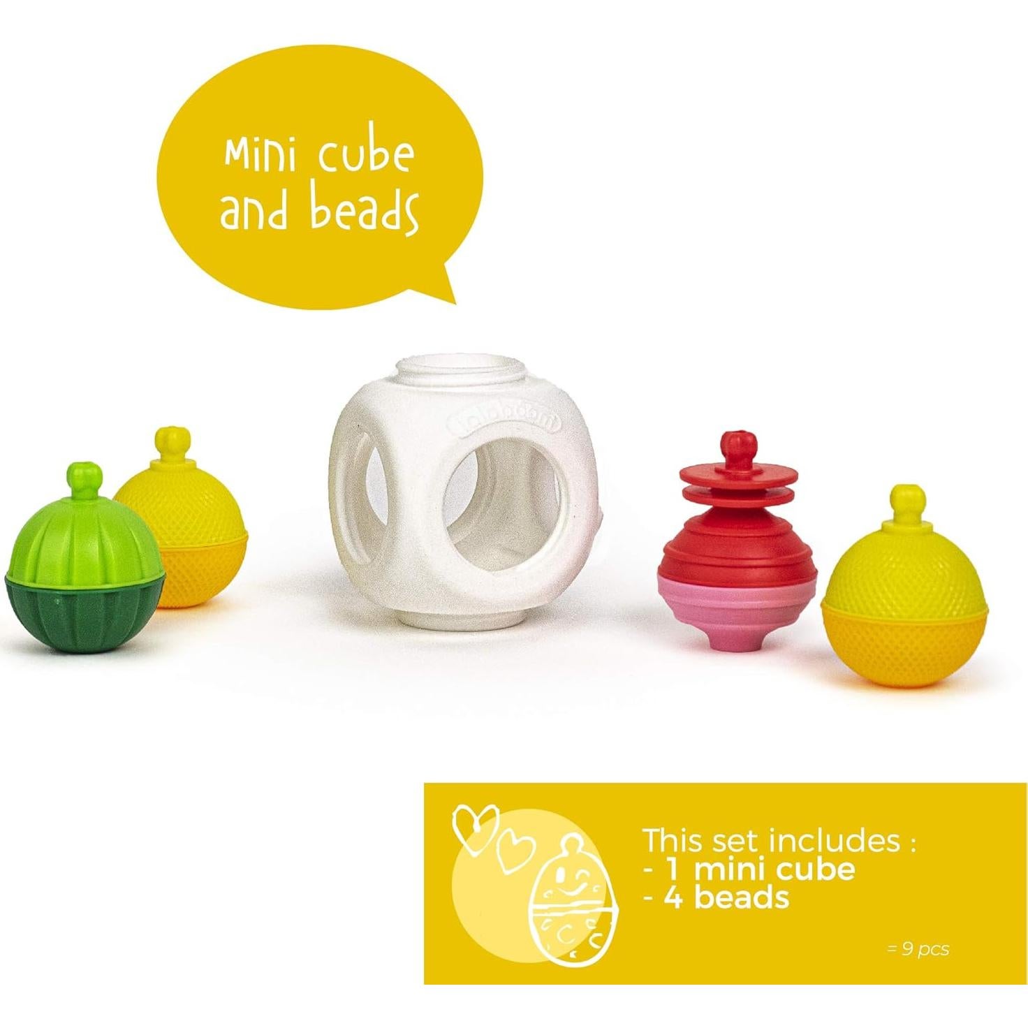 Lalaboom Cubo y Cuentas Educativas 9 Piezas 10 Meses a 4 Años