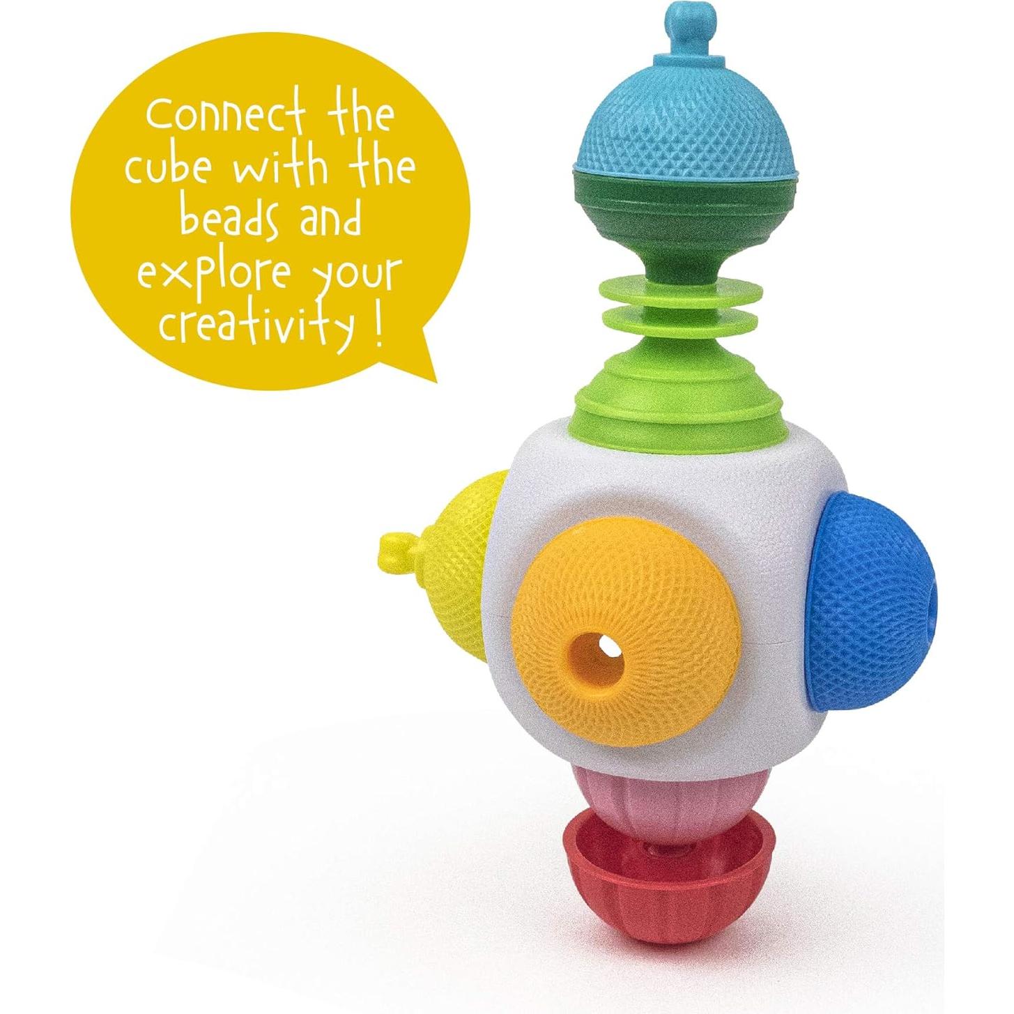 Lalaboom Cubo y Cuentas Educativas 9 Piezas 10 Meses a 4 Años