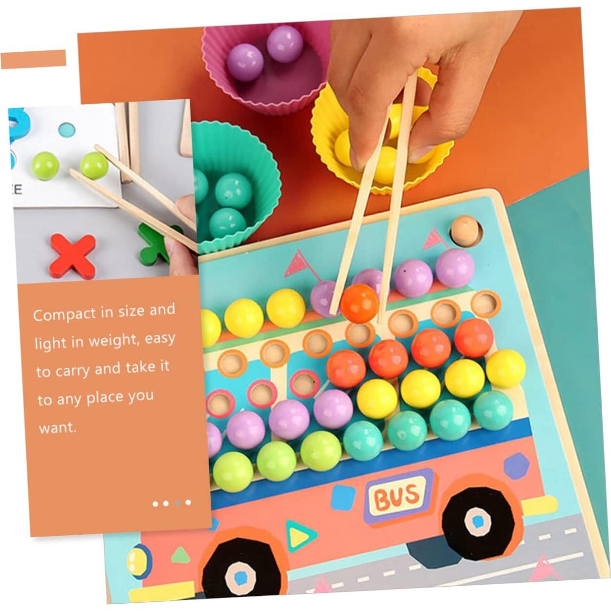 Pinzas Educativas de Madera Tofficu para Niños - 2 Pcs