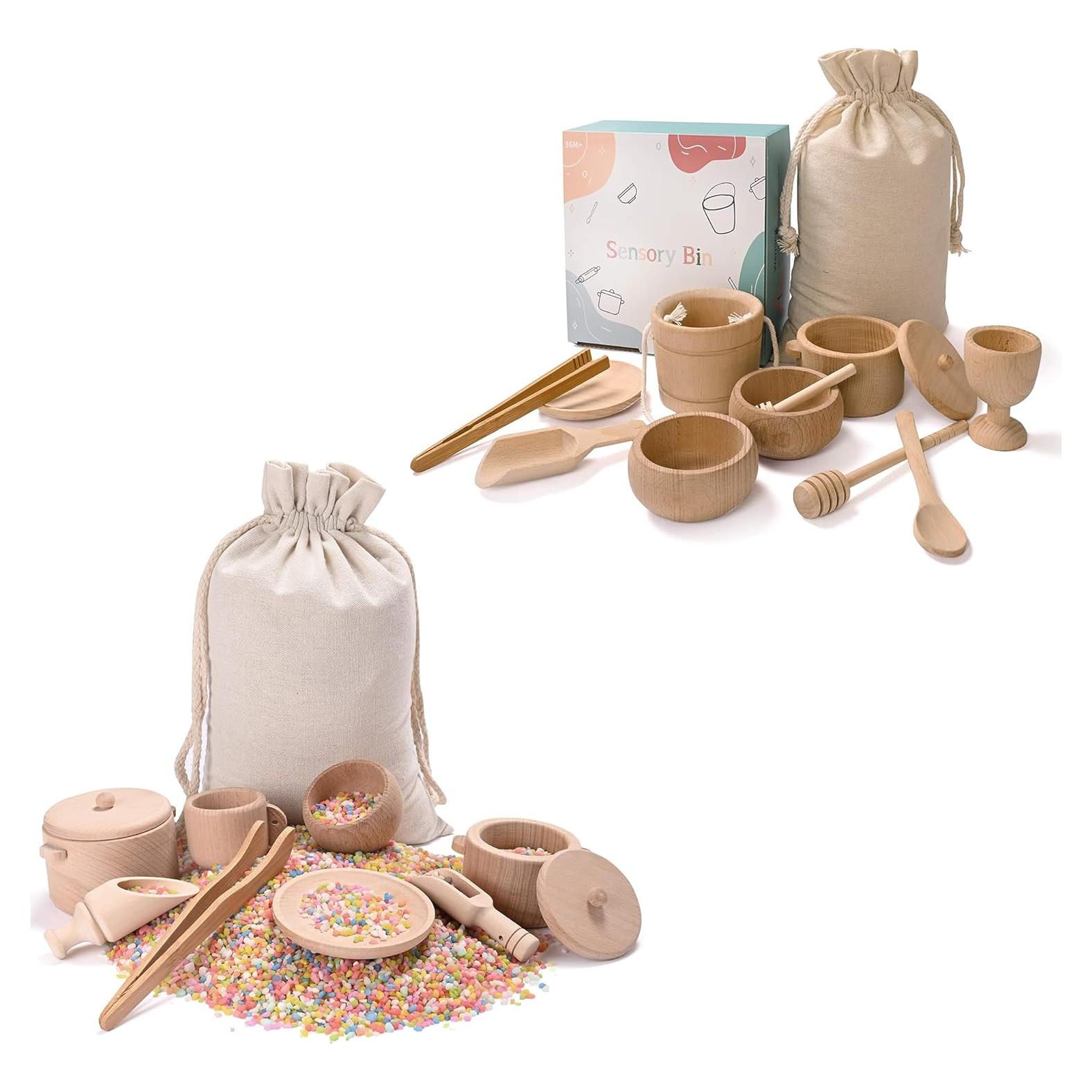 Caja Sensorial Montessori para Niños - Juguetes de Madera Educativos