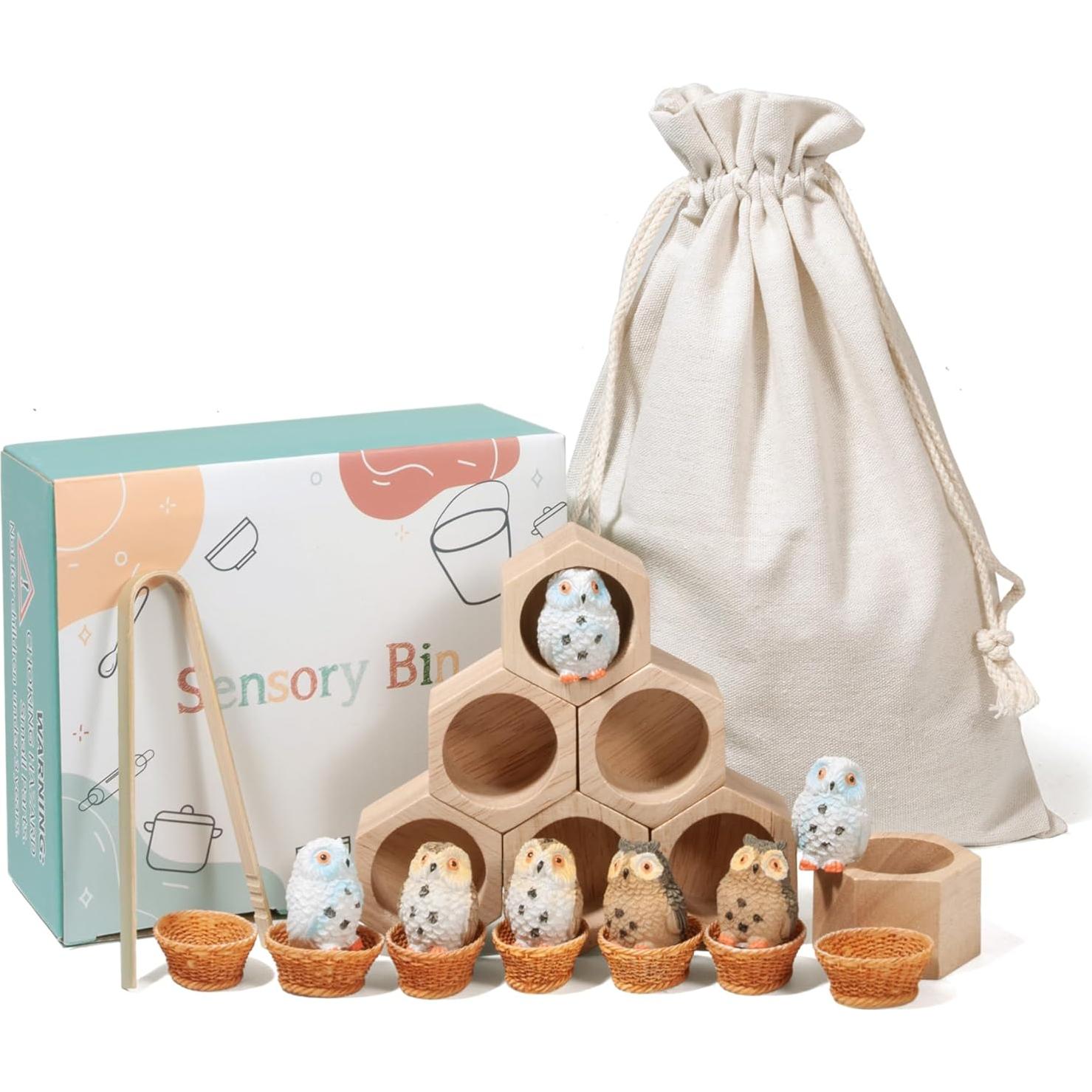 Caja Sensorial Montessori de Madera para Niños 36 meses+