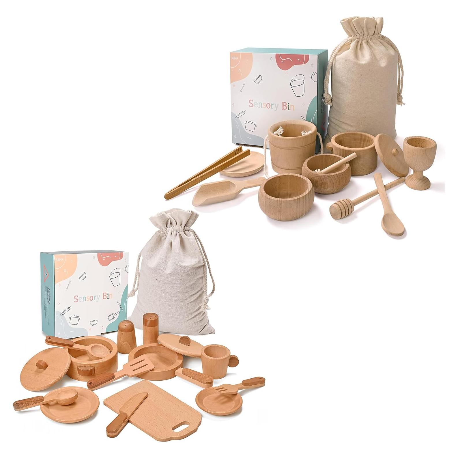 Caja Sensorial Montessori de Madera para Niños 36 meses+