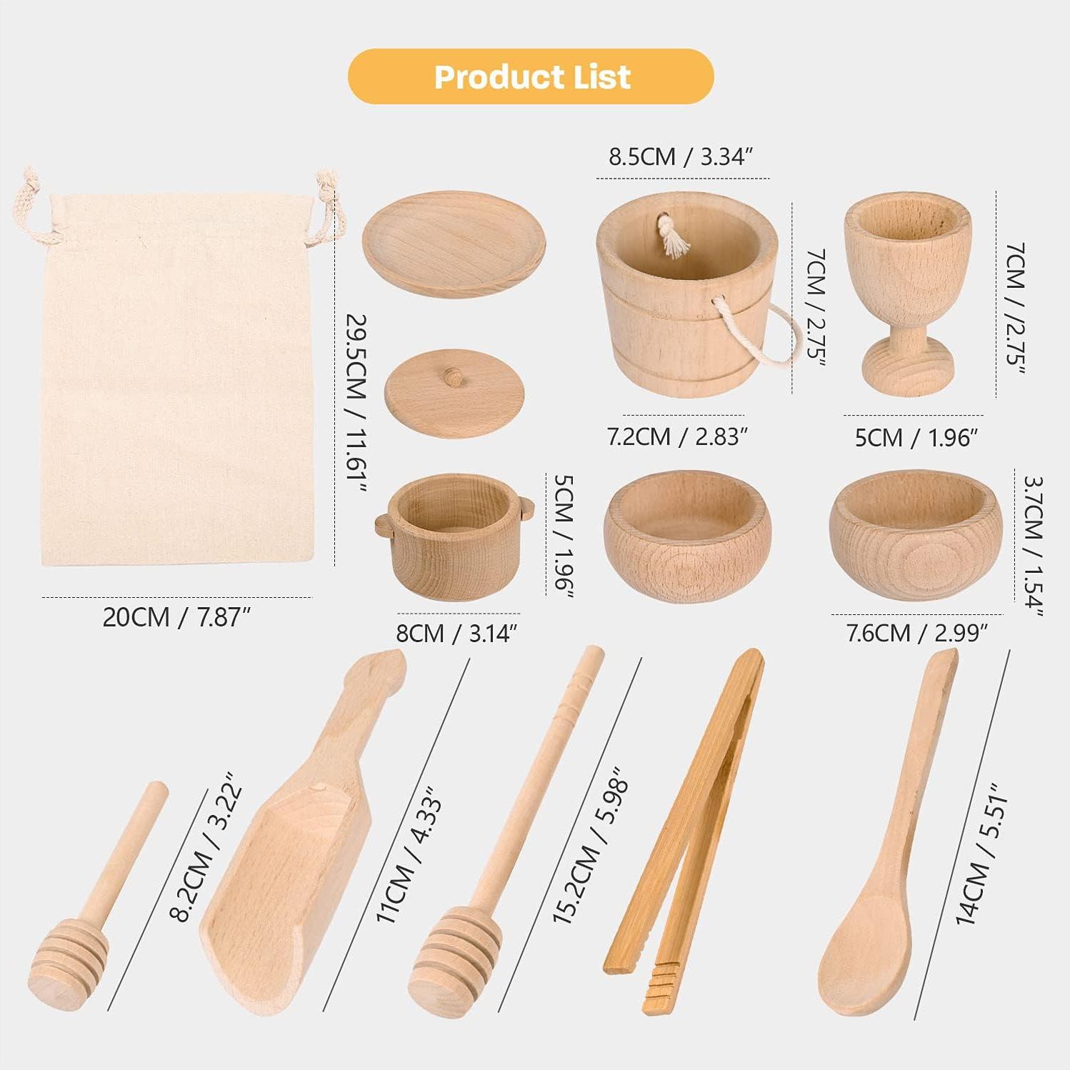 Caja Sensorial Montessori de Madera para Niños 36 meses+